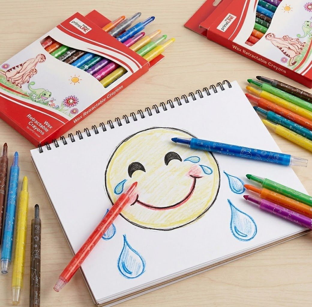 Wax Retractable Crayons (Set of 12)