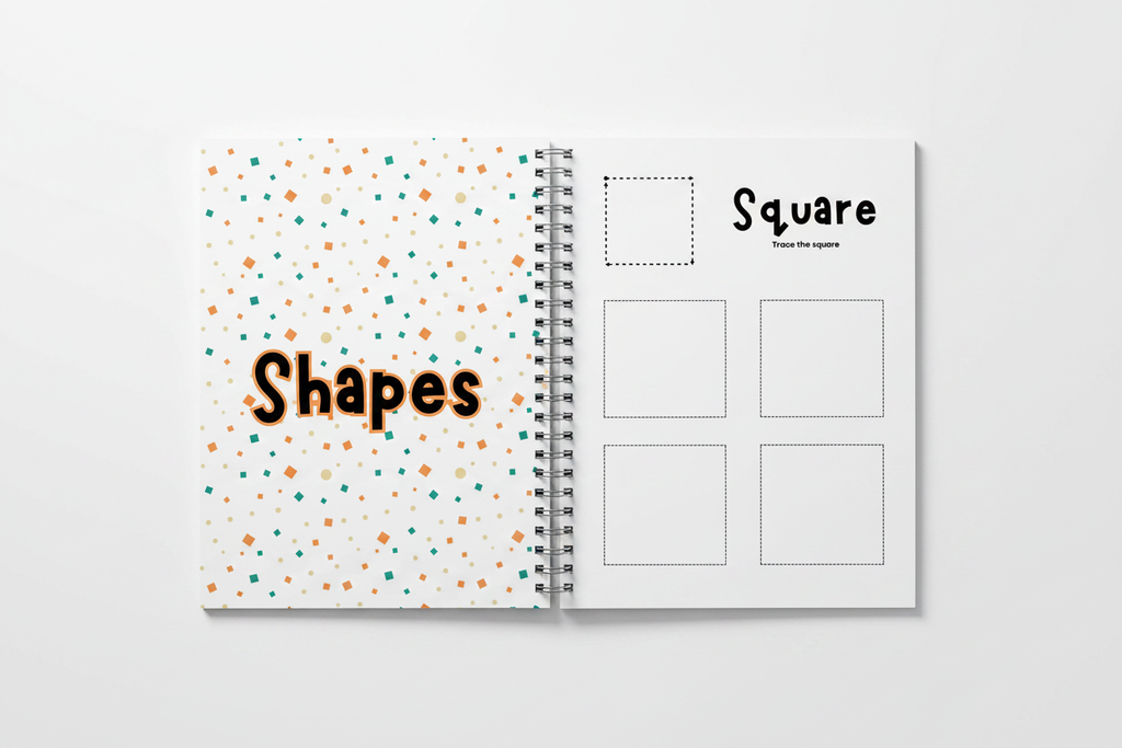 Open Wire-Bound Book - Shapes Spread